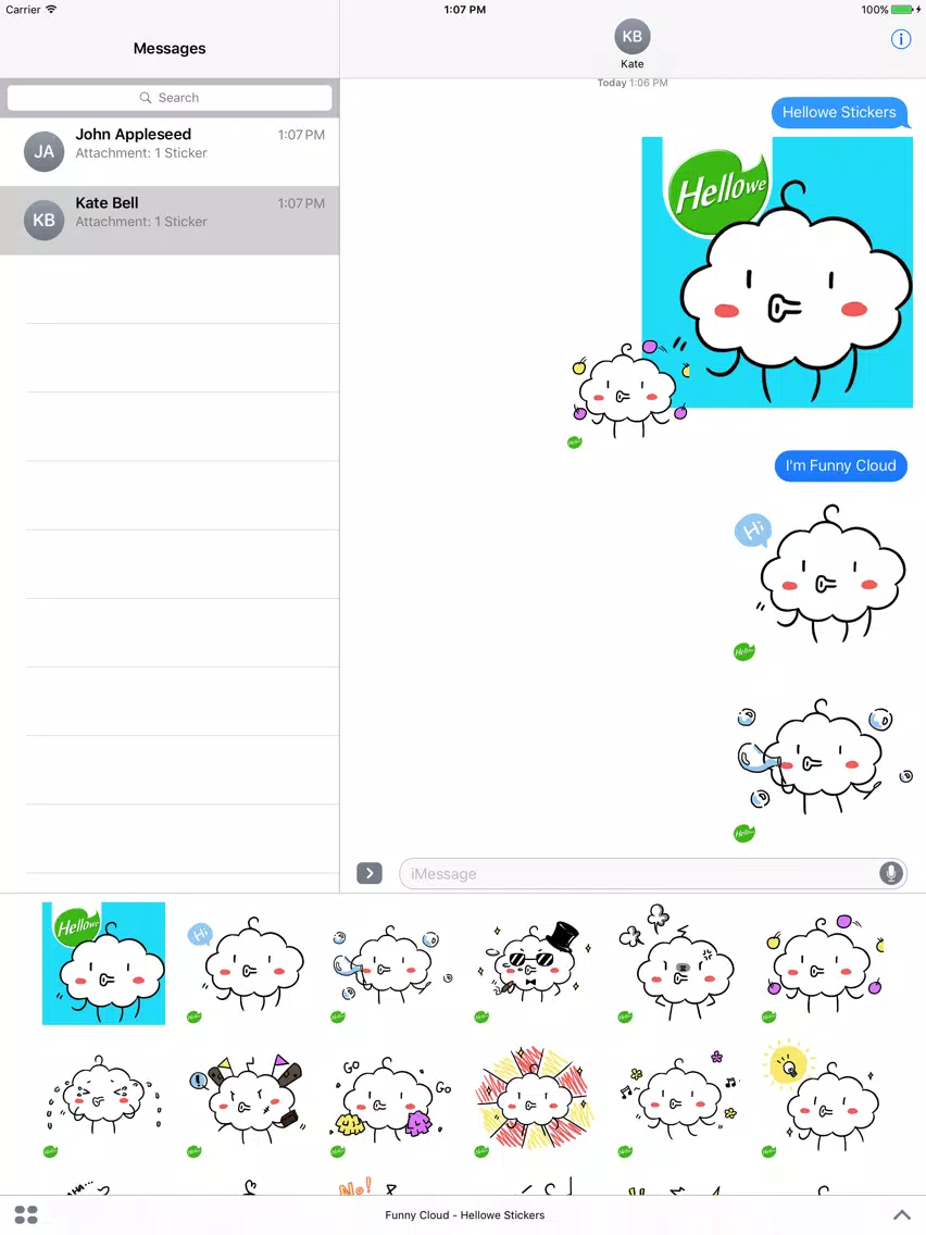 Hellowe Stickers: Funny Cloud iPad  Ekran Görüntüleri