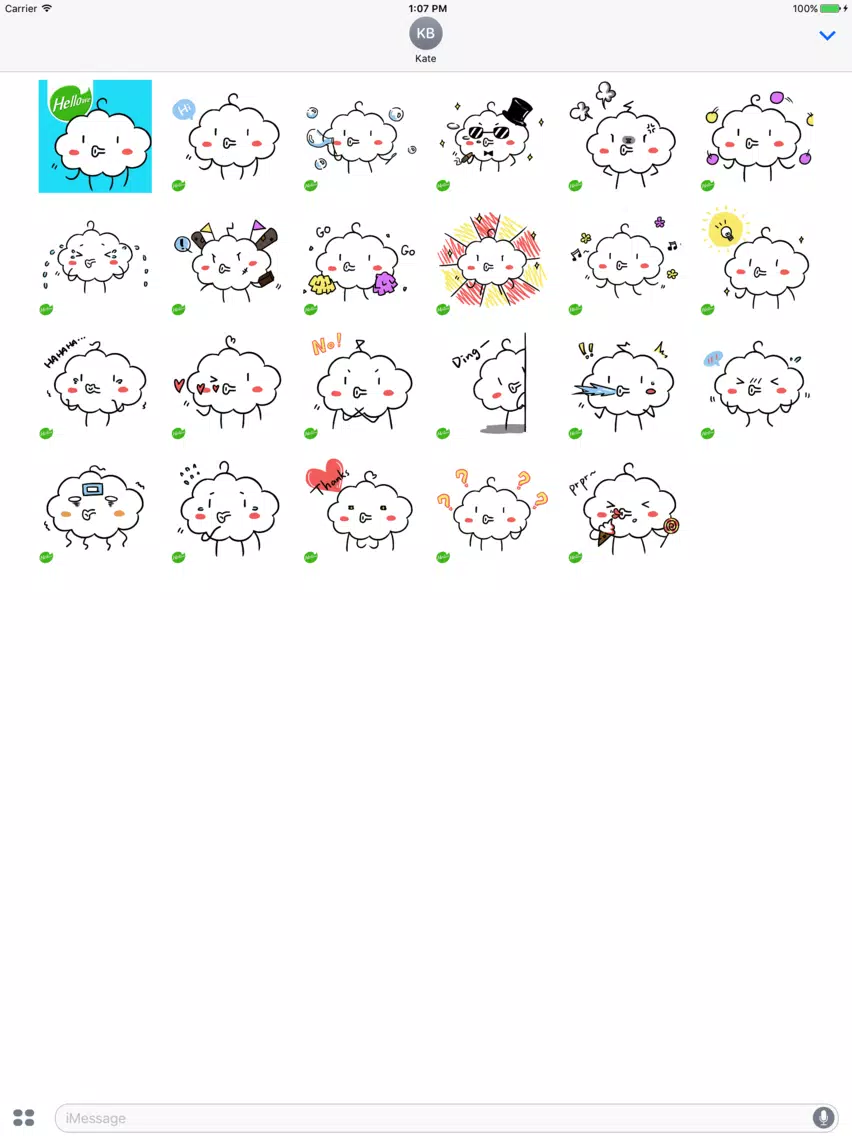 Hellowe Stickers: Funny Cloud iPad  Ekran Görüntüleri