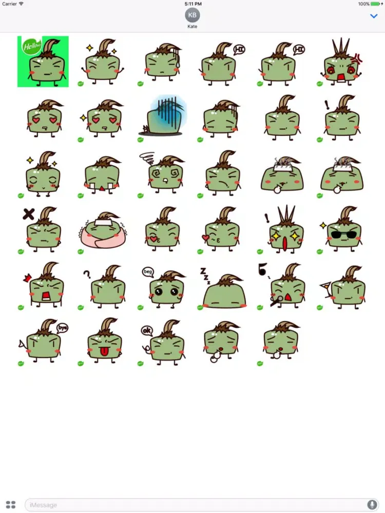 Capturas de tela do Hellowe Stickers: Green Slime iPad 