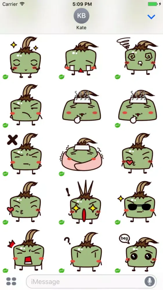 Capturas de tela do Hellowe Stickers: Green Slime