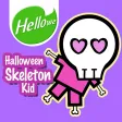 Hellowe Stickers: Halloween SkeletonKid Hellowe Stickers: Halloween SkeletonKid