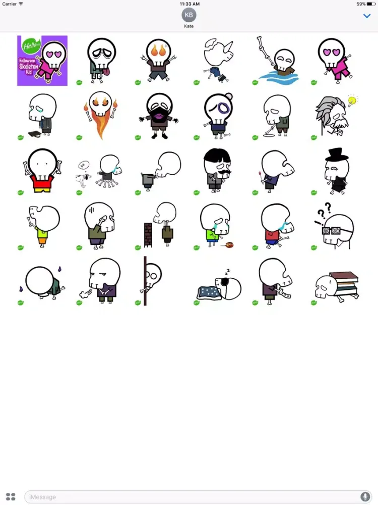 Capturas de tela do Hellowe Stickers: Halloween SkeletonKid iPad 