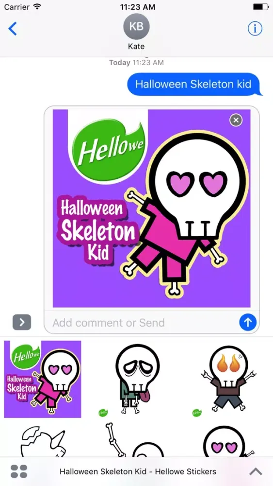 Capturas de tela do Hellowe Stickers: Halloween SkeletonKid