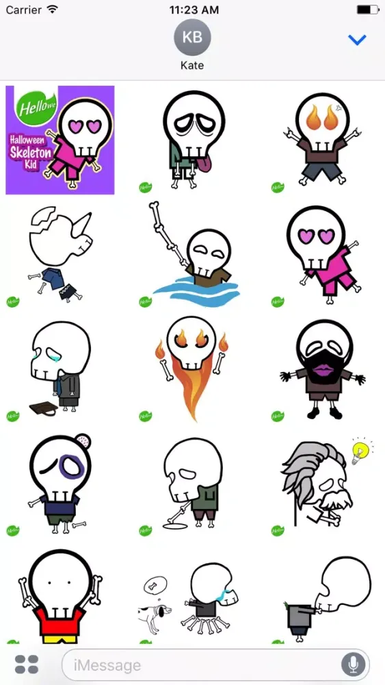 Capturas de tela do Hellowe Stickers: Halloween SkeletonKid