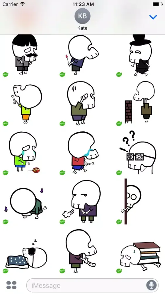 Capturas de tela do Hellowe Stickers: Halloween SkeletonKid