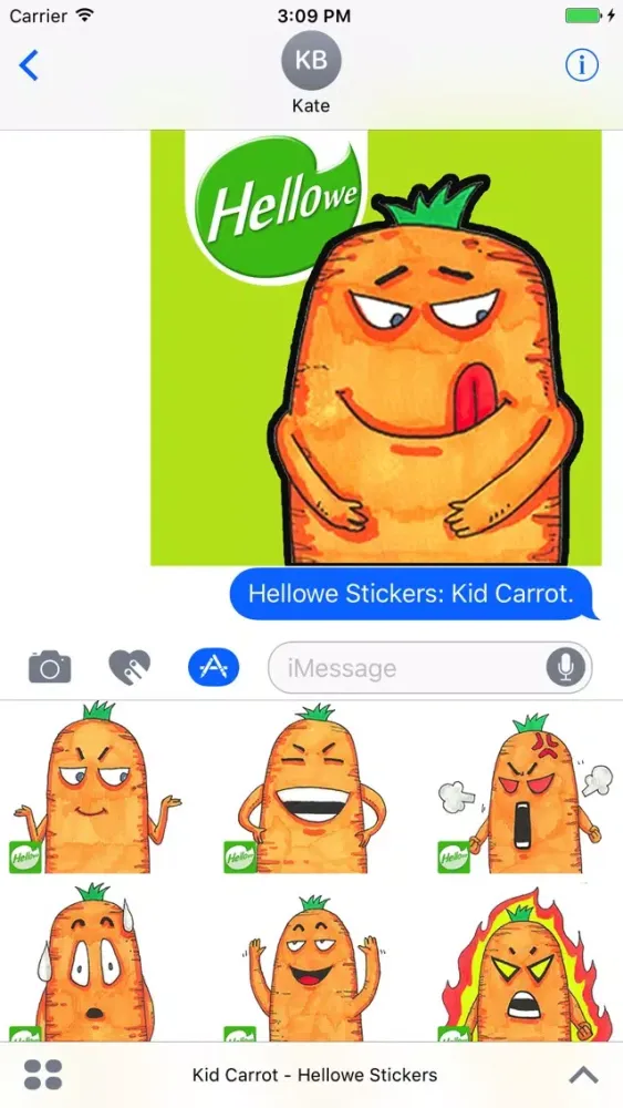 Hellowe Stickers: Kid Carrot স্ক্রিনশট