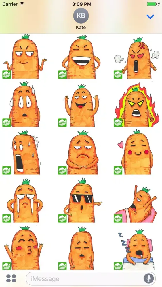 Hellowe Stickers: Kid Carrot স্ক্রিনশট