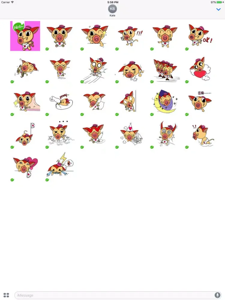 تصاویر Hellowe Stickers: Kitty Cat iPad 