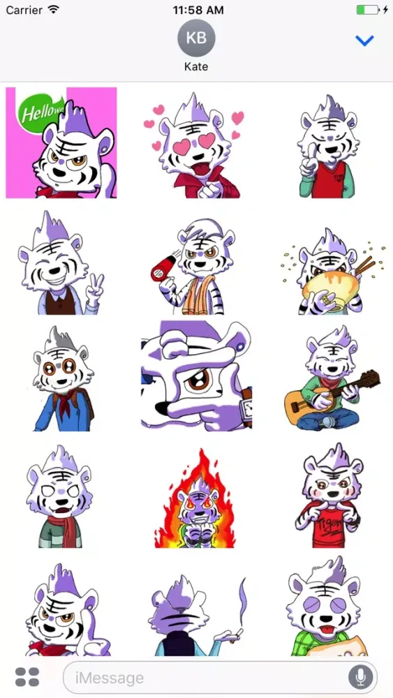 Ảnh chụp màn hình của Hellowe Stickers: Little tiger Kevin