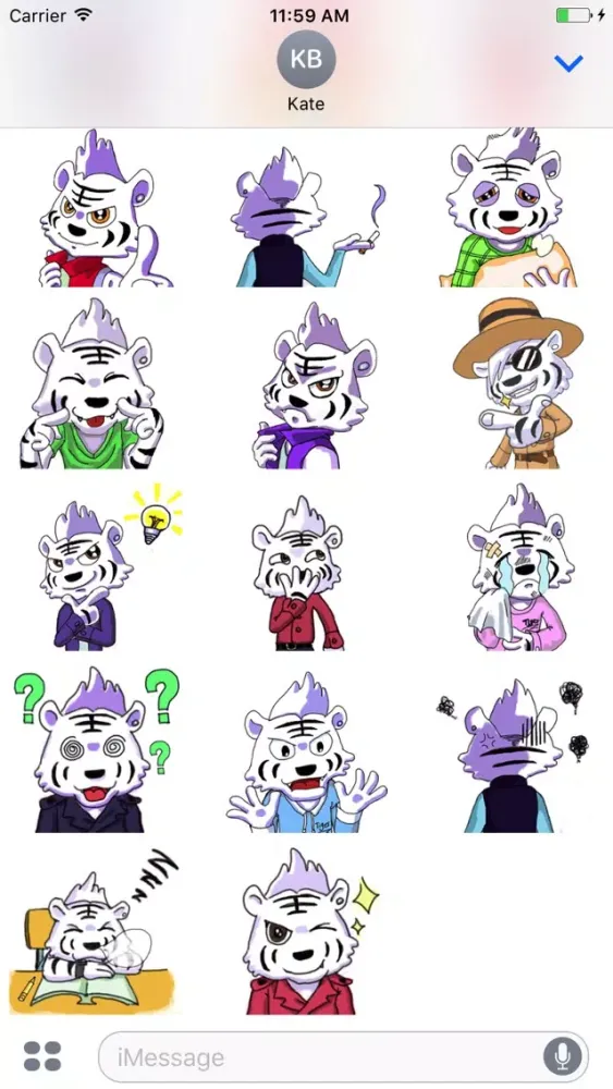 Ảnh chụp màn hình của Hellowe Stickers: Little tiger Kevin