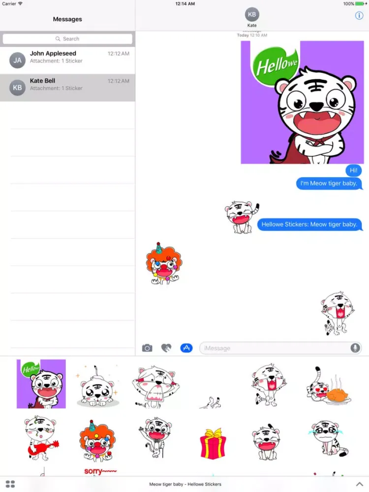 Capturas de pantalla de Hellowe Stickers: Meow tiger baby iPad 