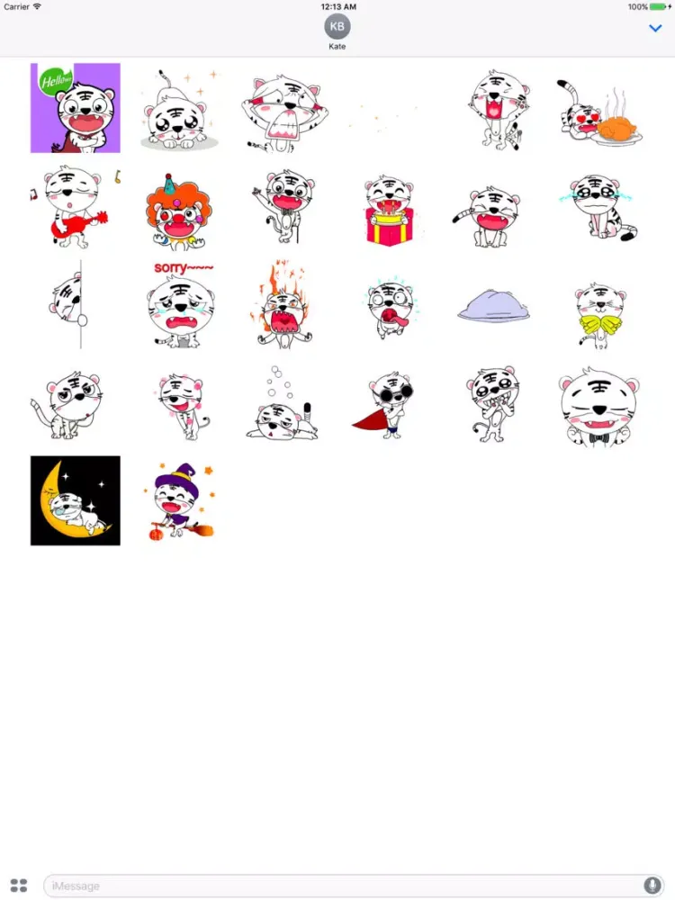 Capturas de pantalla de Hellowe Stickers: Meow tiger baby iPad 