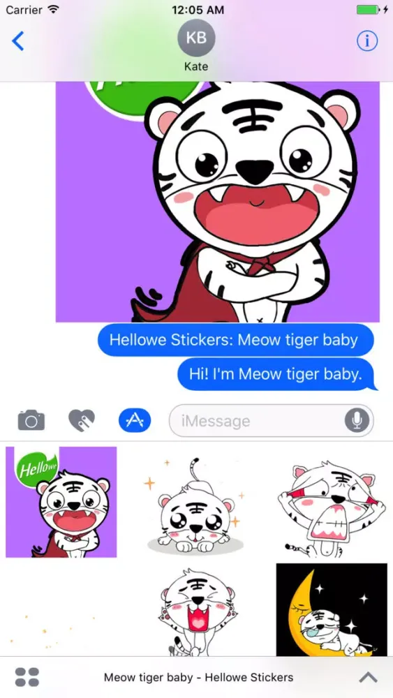 Capturas de pantalla de Hellowe Stickers: Meow tiger baby