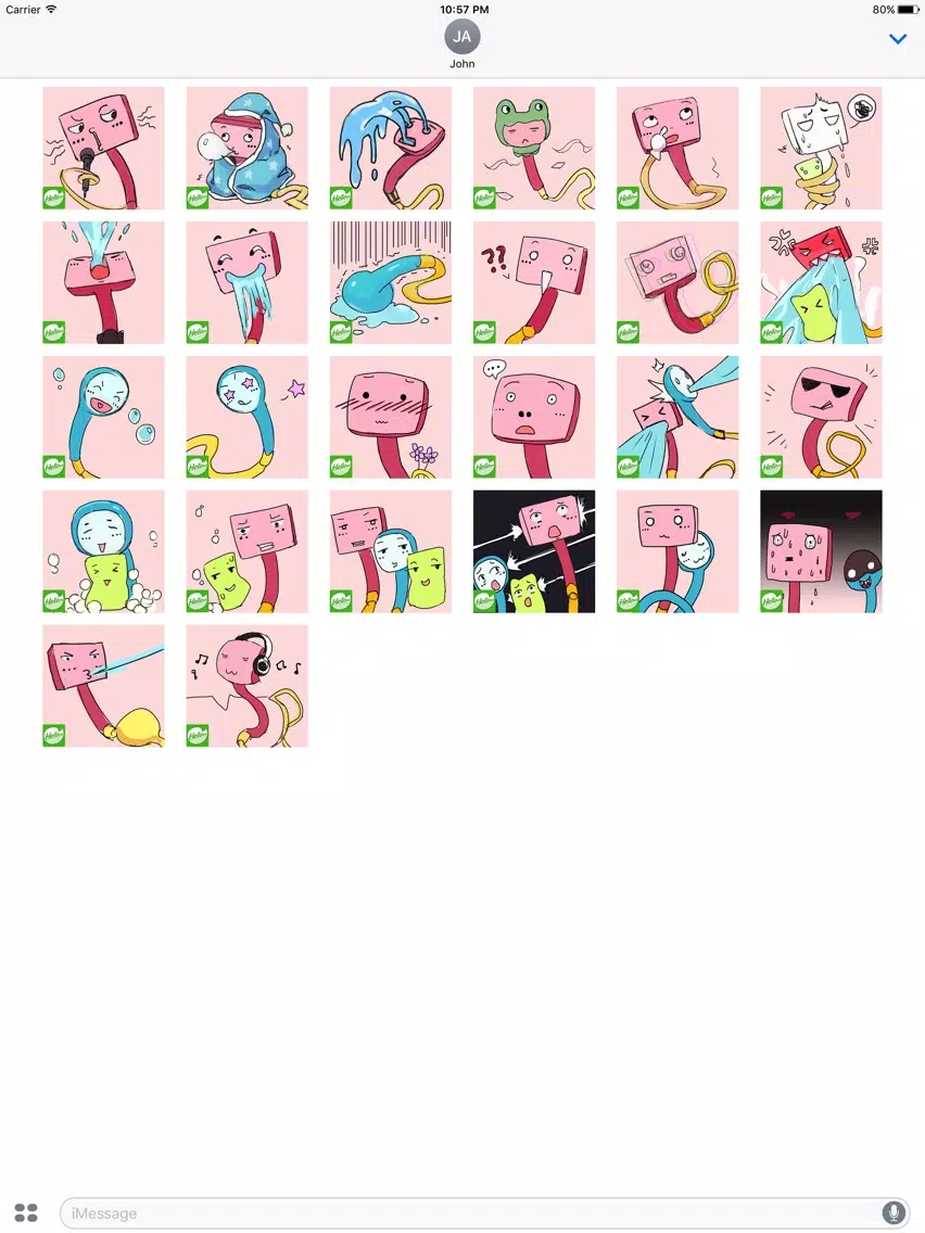 Hellowe Stickers: Mr Shower iPad  Ekran Görüntüleri