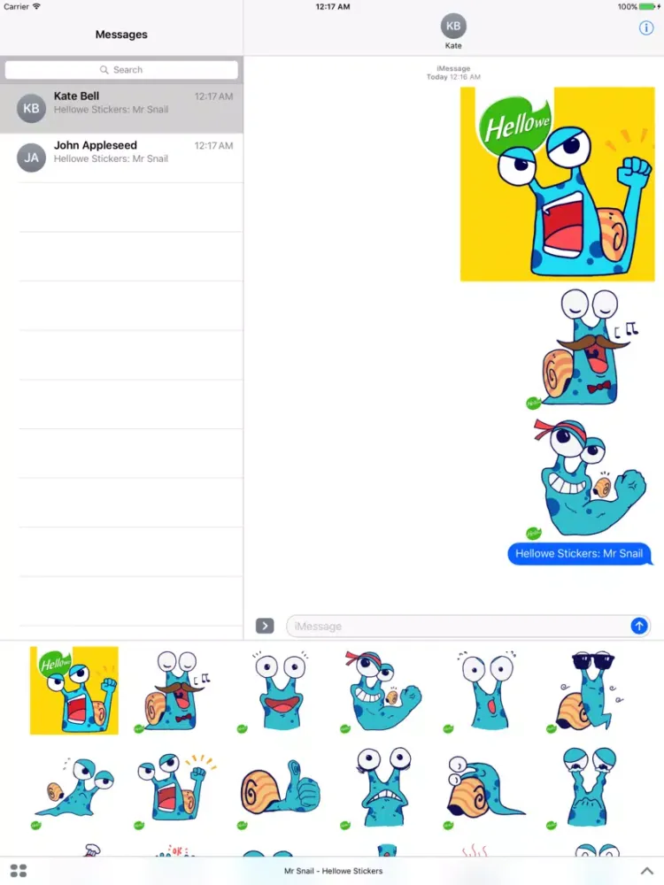 Скриншоты Hellowe Stickers: Mr Snail iPad 