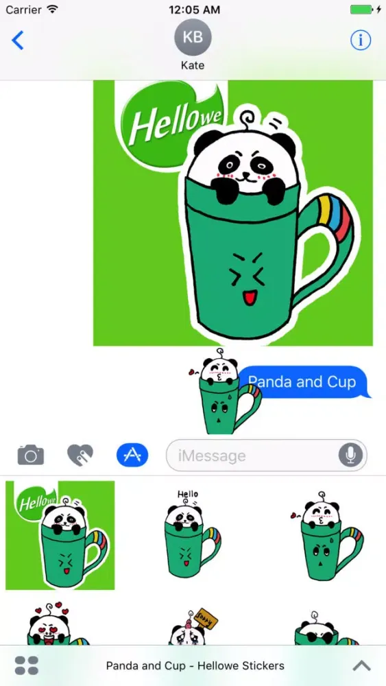 Скриншоты Hellowe Stickers: Panda and Cup