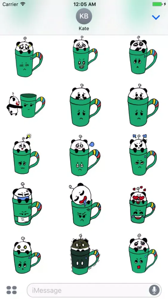 Скриншоты Hellowe Stickers: Panda and Cup
