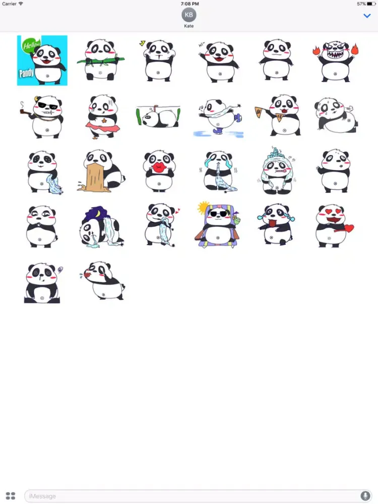 Hellowe Stickers: Pandy iPad 應用截圖