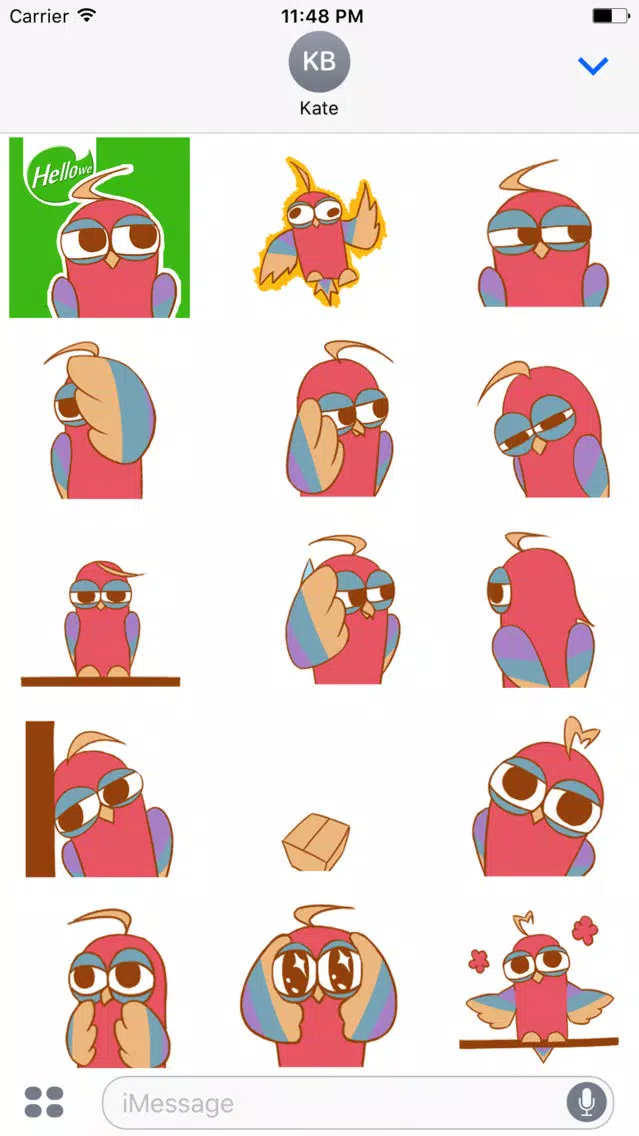 Hellowe Stickers: Parrot Bibi 스크린샷