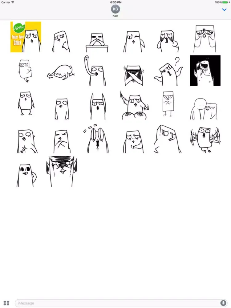 تصاویر Hellowe Stickers: Poker Face Chick iPad 