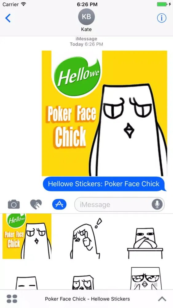 تصاویر Hellowe Stickers: Poker Face Chick