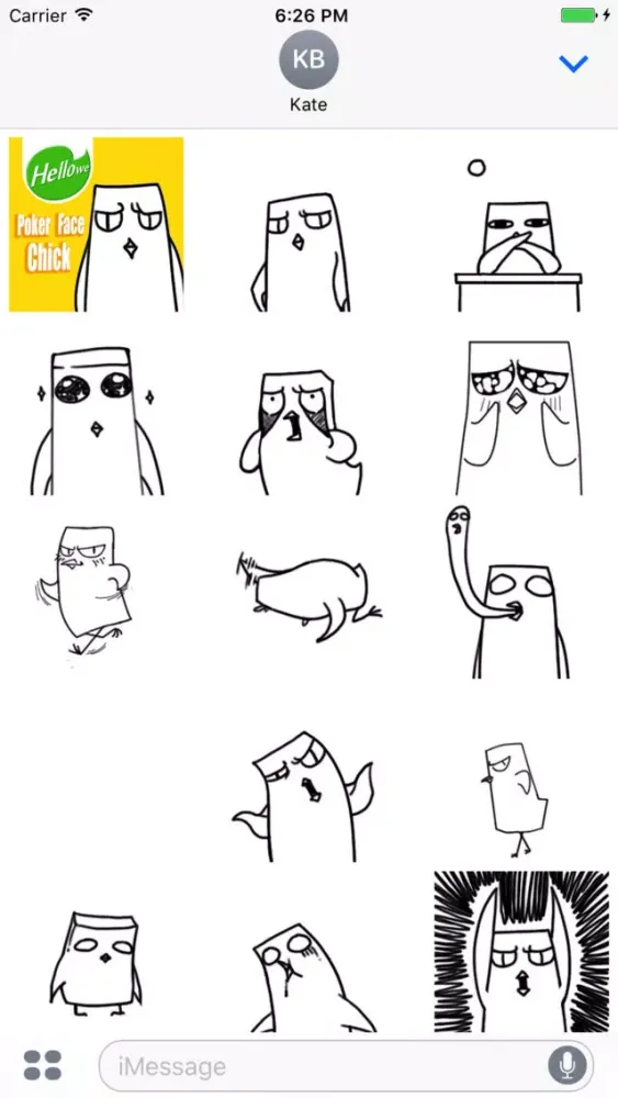 تصاویر Hellowe Stickers: Poker Face Chick