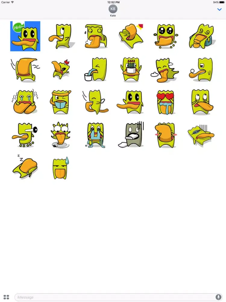 Скриншоты Hellowe Stickers: Tongue baby iPad 