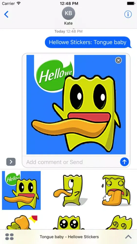 Скриншоты Hellowe Stickers: Tongue baby