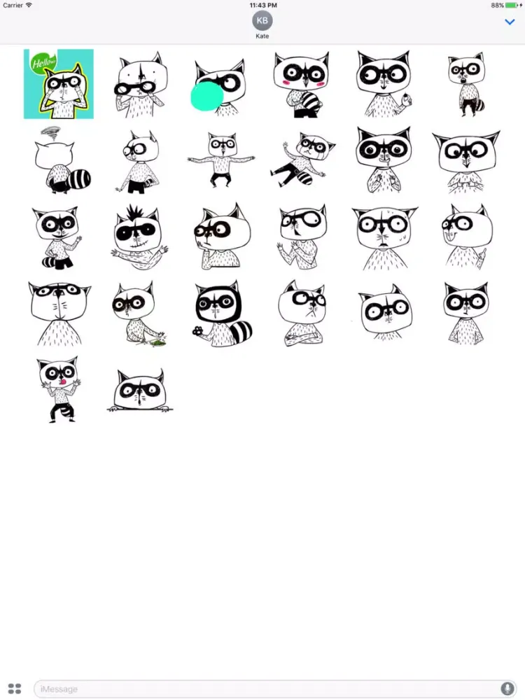 Hellowe Stickers: Uncle Raccoon iPad  سکرین شاٹس