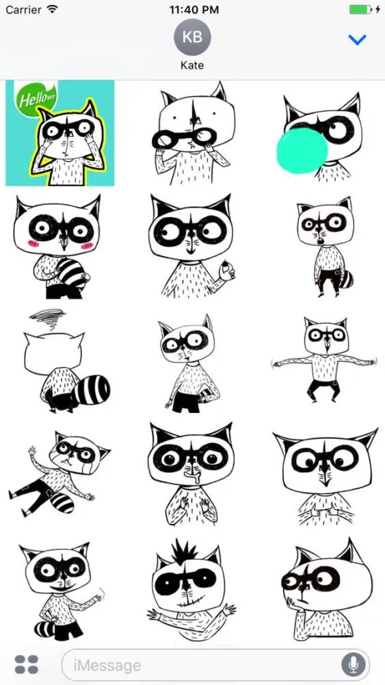 Hellowe Stickers: Uncle Raccoon سکرین شاٹس