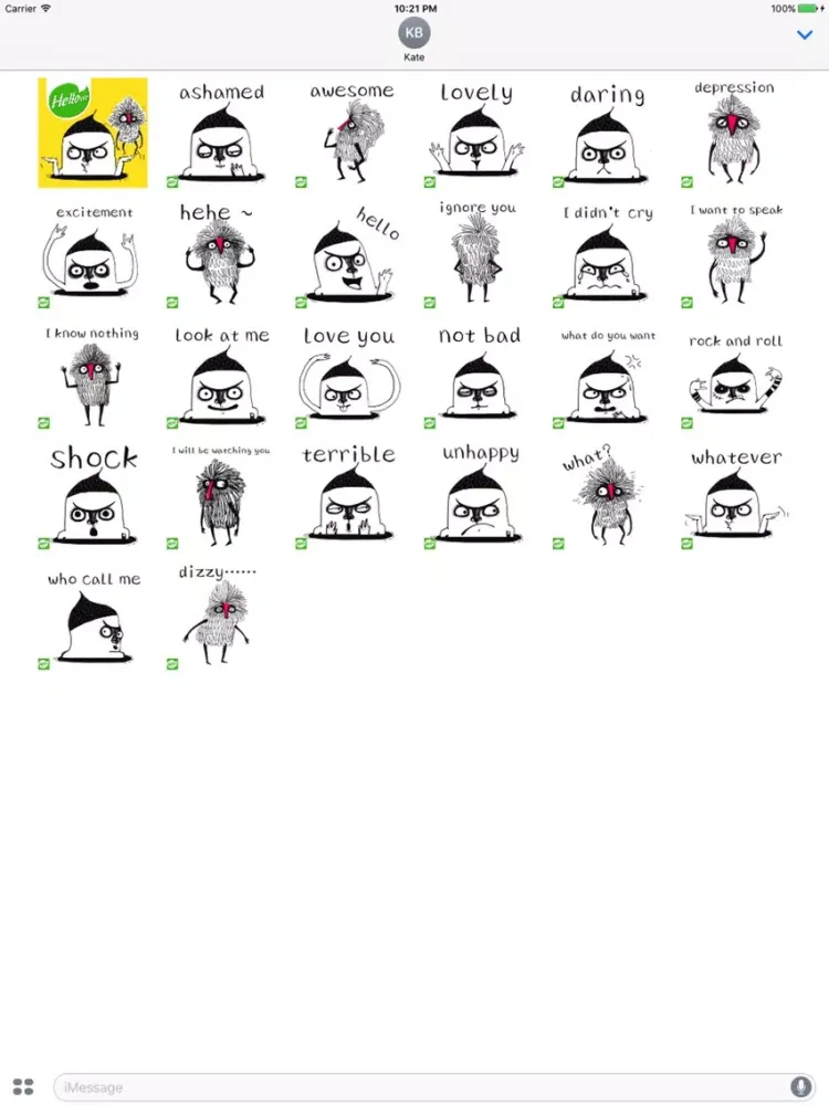 Zrzuty ekranu Hellowe Stickers: Underground man iPad 