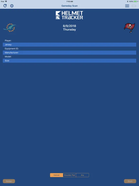 Helmet Tracker iPad  স্ক্রিনশট
