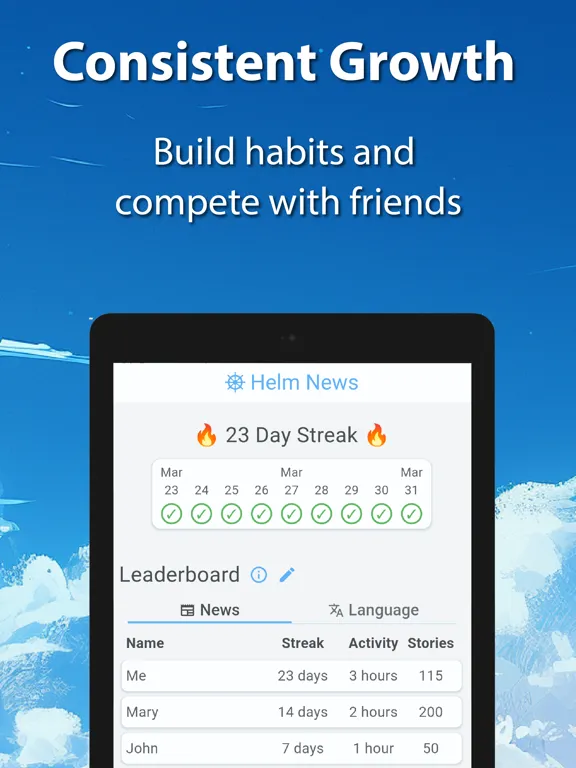 ภาพหน้าจอของ Helm: Natural Language Mastery iPad 