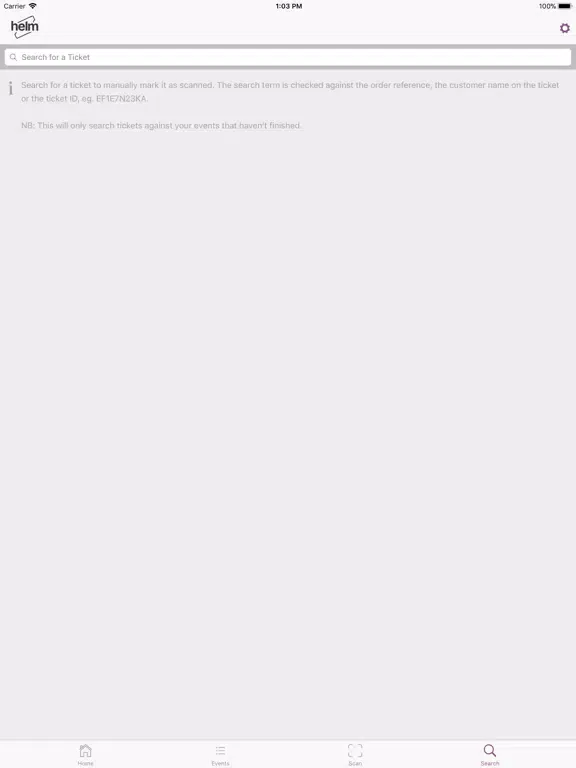 Capturas de tela do Helm Tickets iPad 