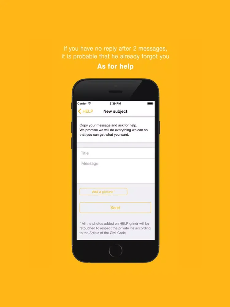 Help for Grindr iPad  Screenshots
