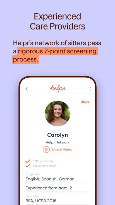 تصاویر Helpr: Child & Adult Care