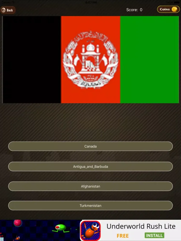 Capturas de pantalla de Super Flag Quiz iPad 