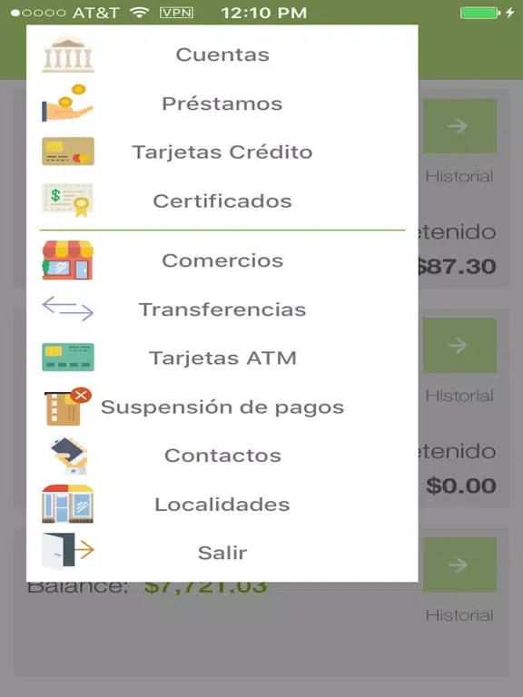 Capturas de pantalla de ISACOOP iPad 