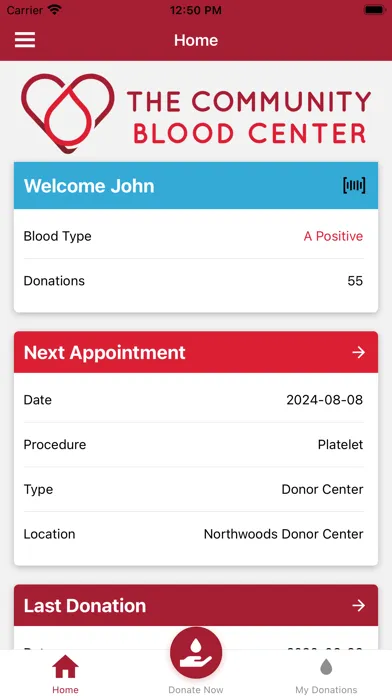 The Community Blood Center 스크린샷