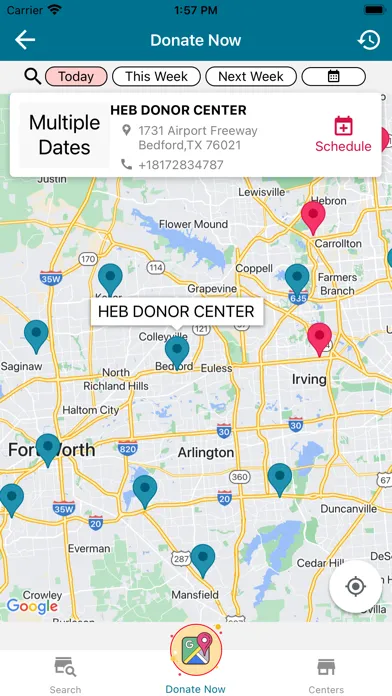 Screenshot di Carter BloodCare Donor App
