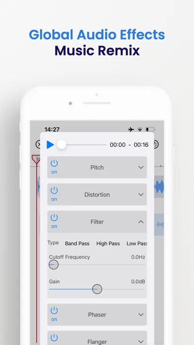 Tangkapan skrin TunerLab Audio Editor