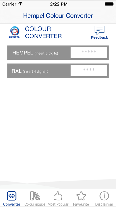 Hempel Colour Converter Ekran Görüntüleri