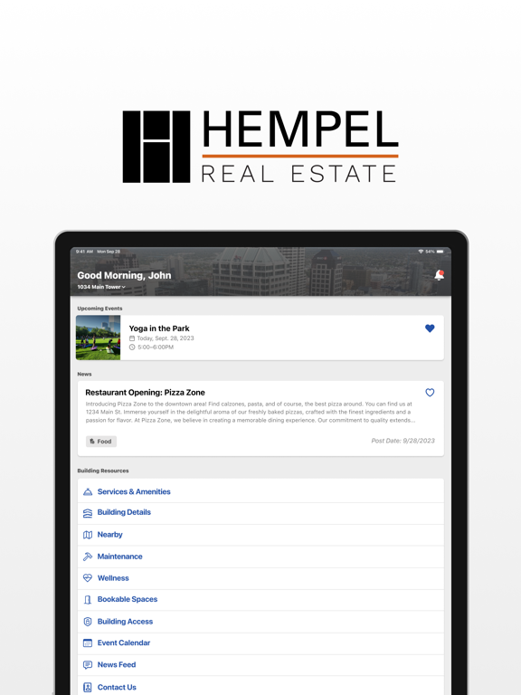 Hempel Real Estate iPad 应用截图