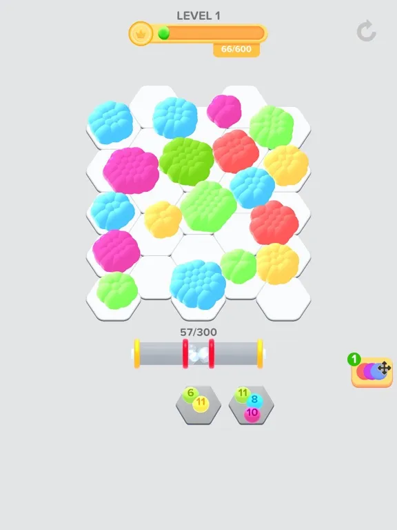 Tangkapan layar Hexa Jellies iPad 