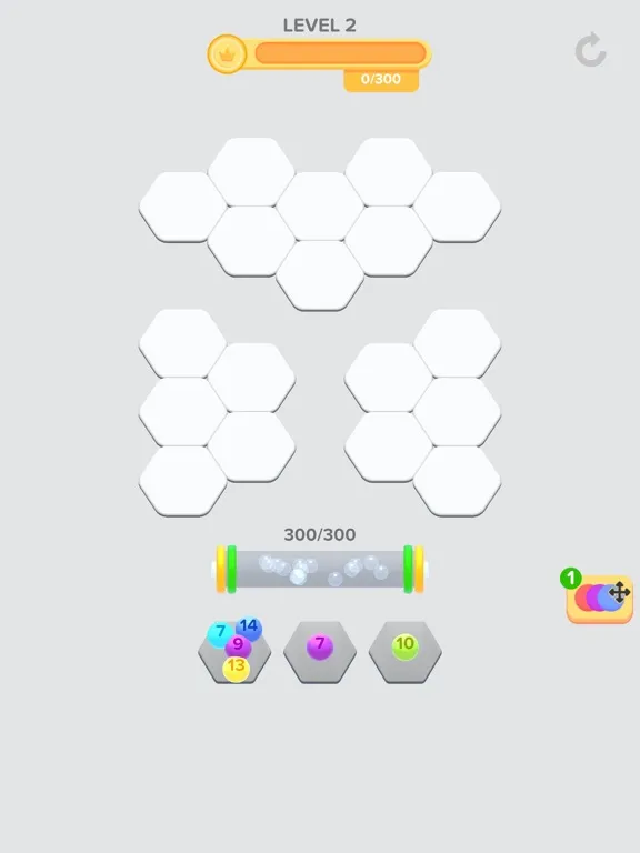 Tangkapan layar Hexa Jellies iPad 