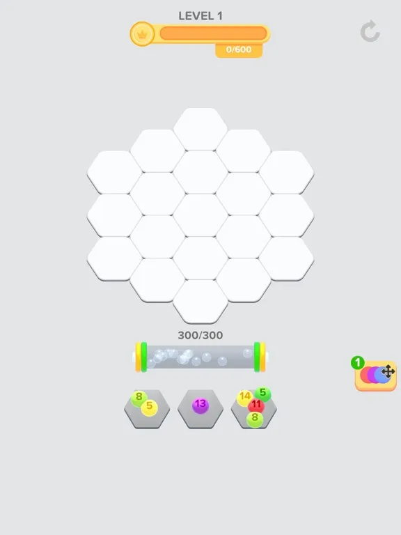 Tangkapan layar Hexa Jellies iPad 