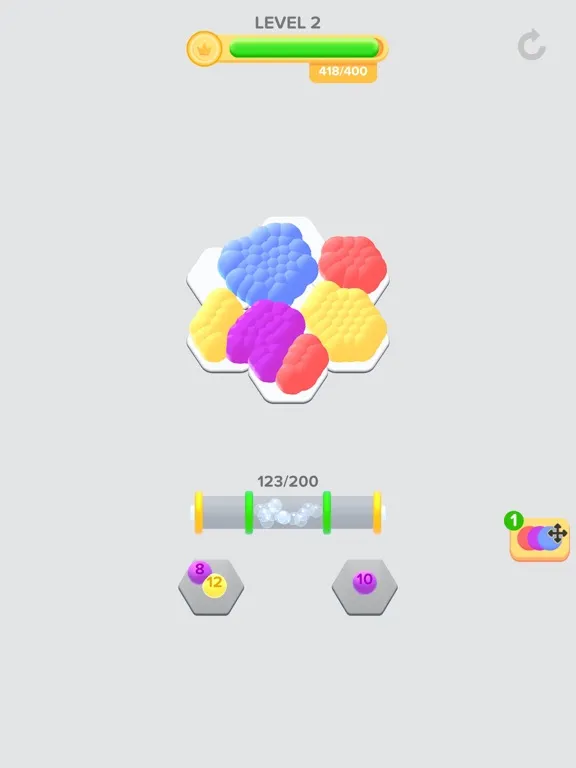 Tangkapan layar Hexa Jellies iPad 