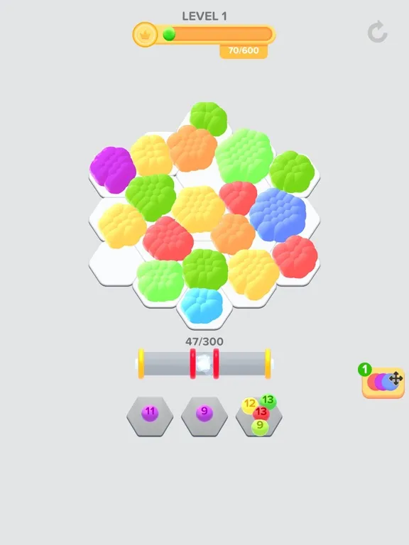 Tangkapan layar Hexa Jellies iPad 