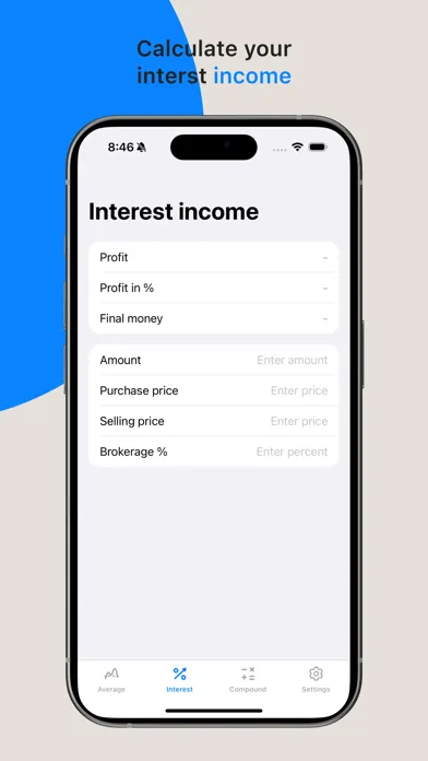 Financial & Percent Calculator Screenshots