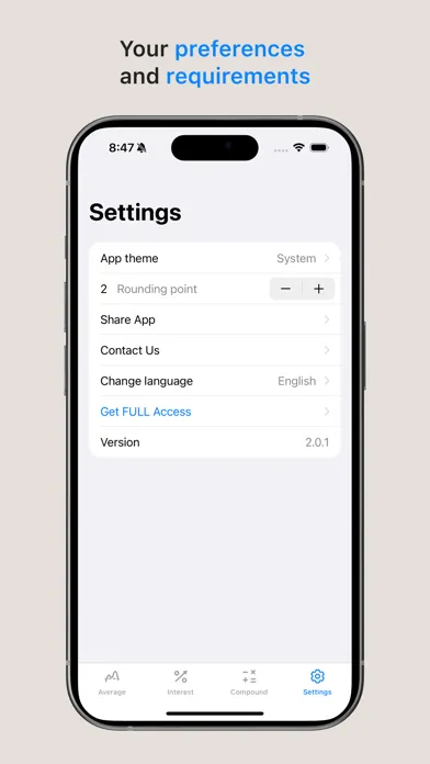 Financial & Percent Calculator Screenshots